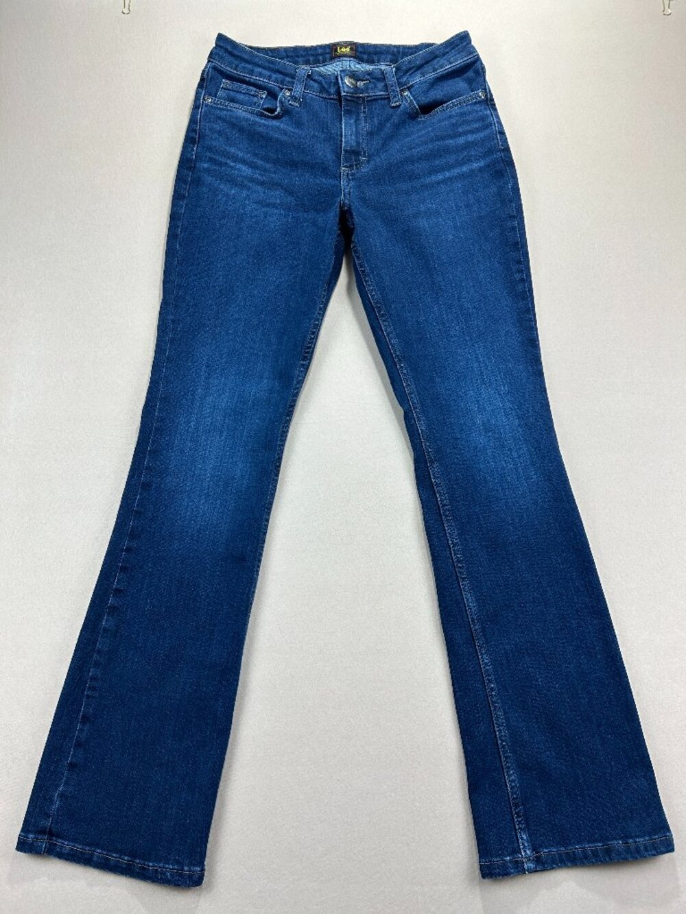 Lee Bootcut Jeans Women's Size 28 Blue Denim Mid Rise Dark Wash Stretch